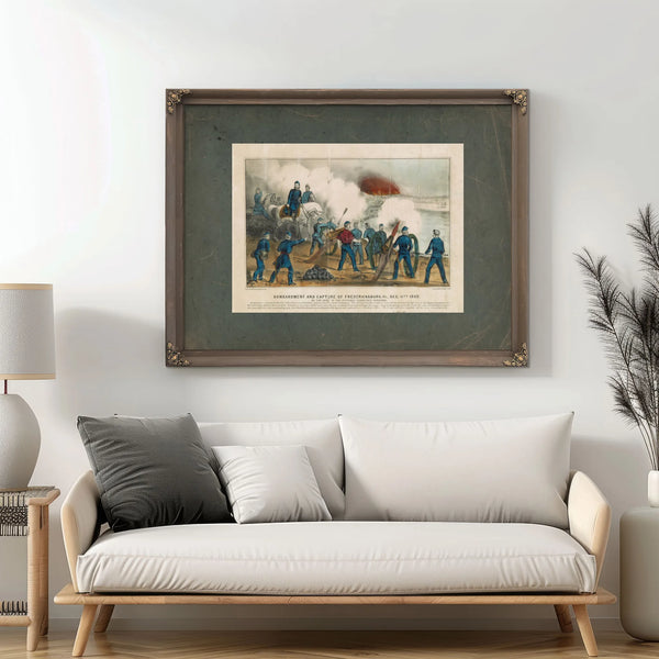 Bombardment and Capture of Fredericksburg Va Dec 11th 1862 by the Army of Th — Framed Wall Art Room View | Bella Frye