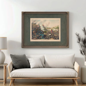 Battle of Franklin November 3 1864 Union Gen Schofield Conf Gen Hood 1891 — Framed Wall Art Room View | Bella Frye