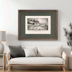 Burning of the Henry Clay Near Yonkers_ While on Her Trip From Albany to New — Framed Wall Art Room View | Bella Frye
