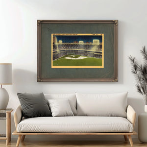 Night Baseball at Yankee Stadium New York City — Framed Wall Art Room View | Bella Frye