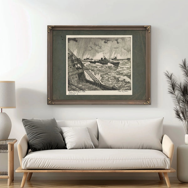 Convoy Us Coastguard Cutter 19th Century — Framed Wall Art Room View | Bella Frye