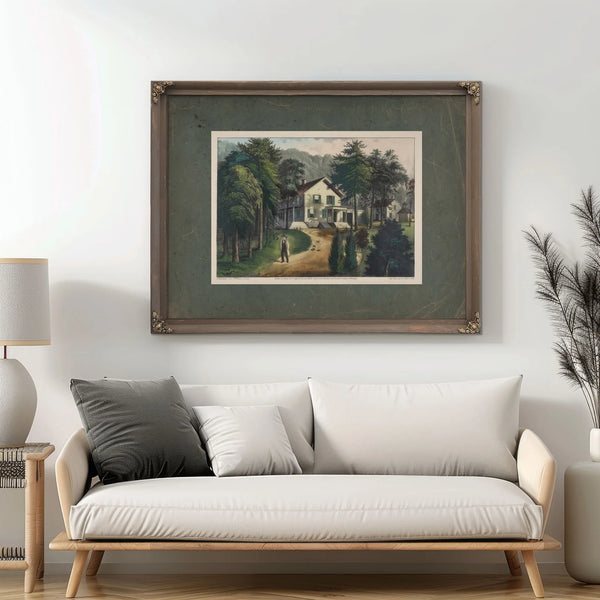 Chappaqua Farm West Chester County Ny the Residence of the Hon Horace Greely — Framed Wall Art Room View | Bella Frye