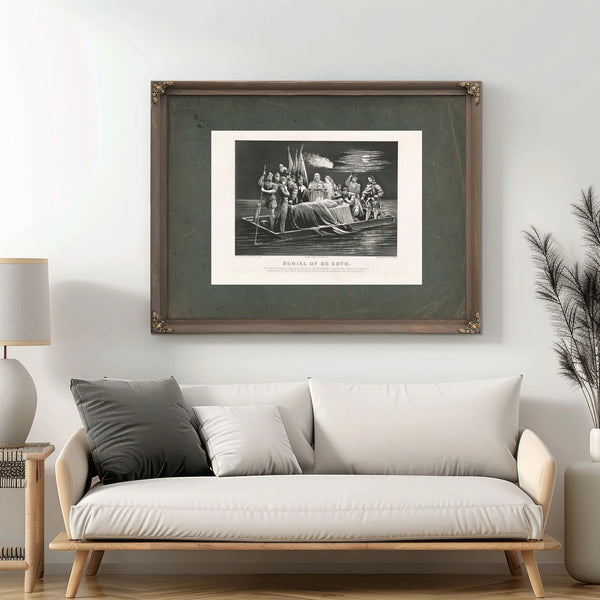 Burial of Desoto 1876 — Framed Wall Art Room View | Bella Frye