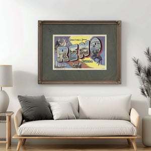 Nevada Reno — Framed Wall Art Room View | Bella Frye