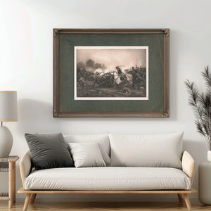 Charging the Guns 1891 — Framed Wall Art Room View | Bella Frye