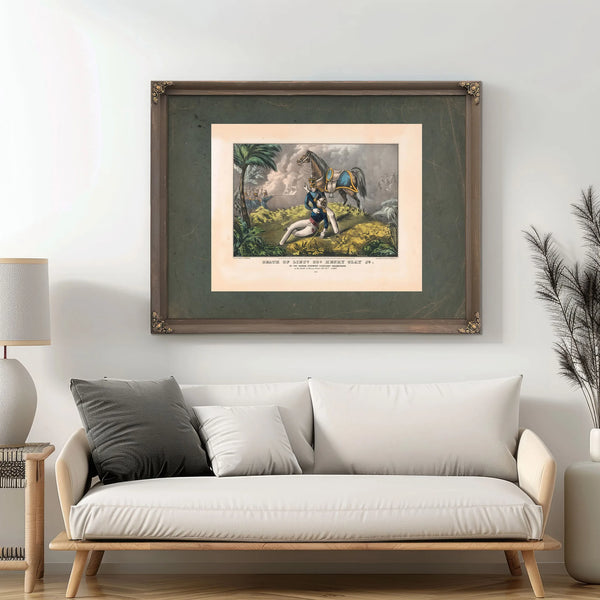 Death of Lieut Col Henry Clay Jr of the Second Regiment Kentucky Volunteers — Framed Wall Art Room View | Bella Frye