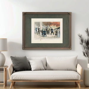 Awful Explosion of the Peace Maker on Board the Us Steam Frigate Princeton O — Framed Wall Art Room View | Bella Frye