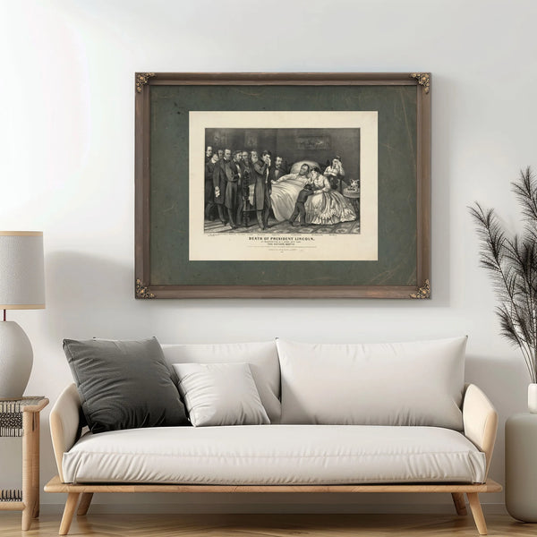 Death of President Lincoln_ at Washington Dc April 15th 1865 the Nations Mar — Framed Wall Art Room View | Bella Frye