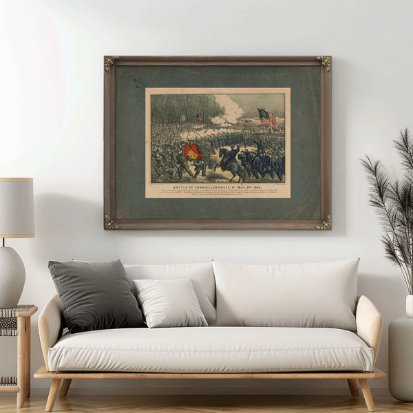 Battle of Chancellorsville Va May 3rd 1863 1863 — Framed Wall Art Room View | Bella Frye