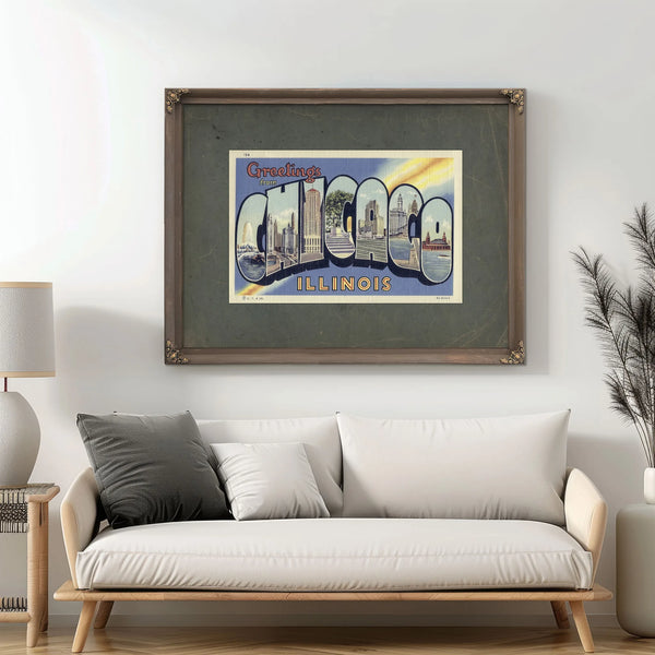 Illinois Chicago — Framed Wall Art Room View | Bella Frye