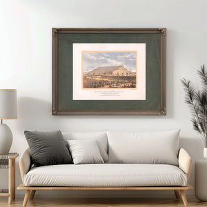 Exterior View of Coliseum for the Grand National Peace Jubilee Boston Mass J — Framed Wall Art Room View | Bella Frye