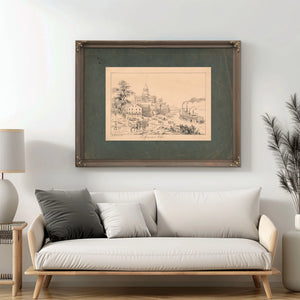 Jefferson City 1844 185 — Framed Wall Art Room View | Bella Frye
