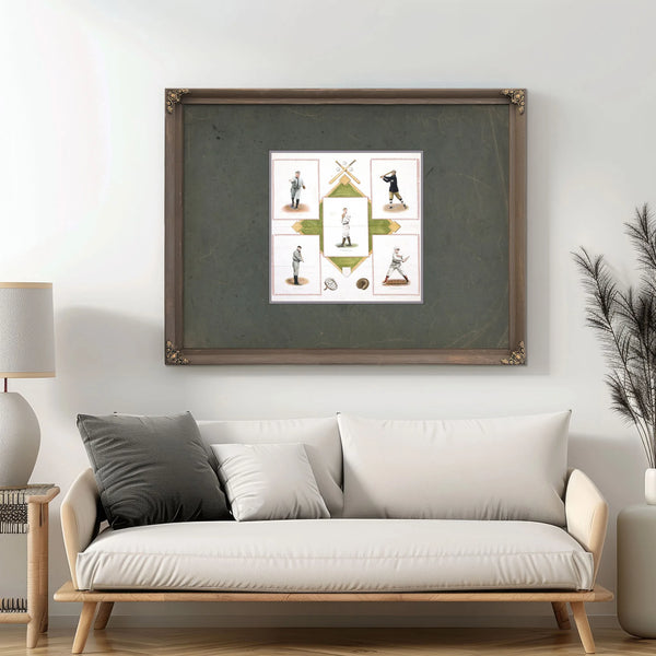 Souvenir Square Usa 1912 — Framed Wall Art Room View | Bella Frye