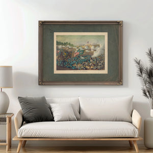 Battle of Williamsburggen Hancocks Charge May 5 1862 Union Gen Mcclellan Con — Framed Wall Art Room View | Bella Frye