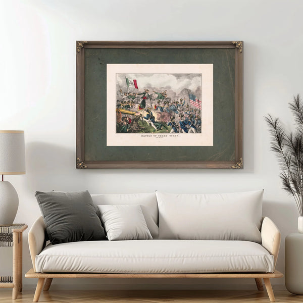 Battle of Cerro Gordo April 18th 1847 1847 — Framed Wall Art Room View | Bella Frye
