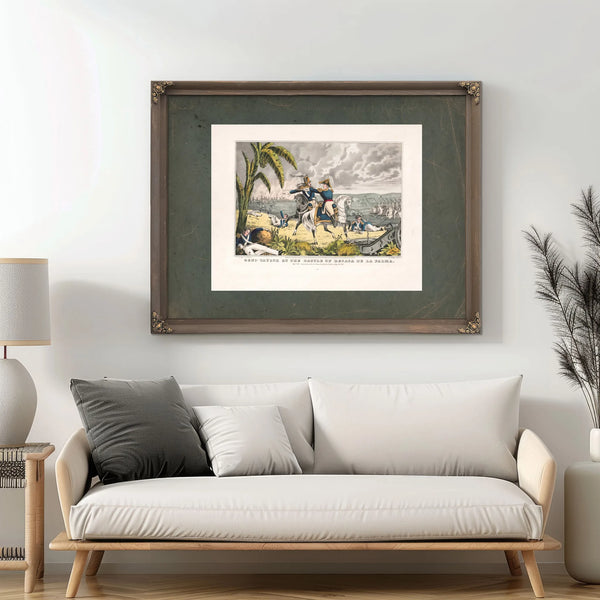 General Taylor at the Battle of Resaca De La Palma Capt May Receiving His or — Framed Wall Art Room View | Bella Frye