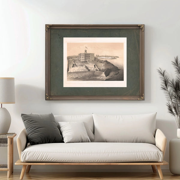 Fort Anderson Paducah Kentucky and the Camp of the 6th Illinois Cavalry Apri — Framed Wall Art Room View | Bella Frye