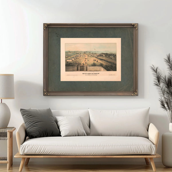 Fort Mchenry Baltimore Md 1861 — Framed Wall Art Room View | Bella Frye