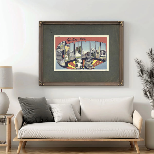 South Carolina Columbia — Framed Wall Art Room View | Bella Frye