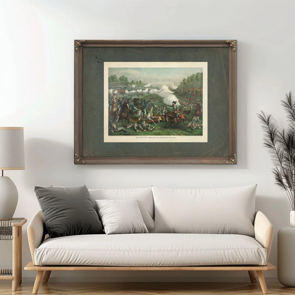 Battle of Opequan or Winchester Vasept 19 1864union_ Gen Sheridan Conf Gen E — Framed Wall Art Room View | Bella Frye