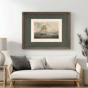 Frigate America Frigate La Rein Blanche 19th Century — Framed Wall Art Room View | Bella Frye