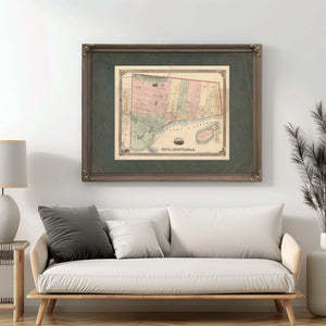 City of Montreal 1863 — Framed Wall Art Room View | Bella Frye