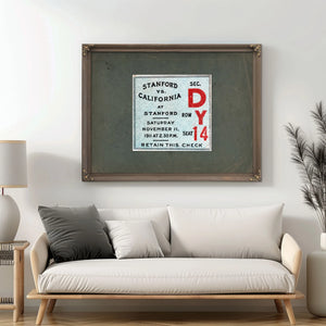 Ticket 1911 Big Game — Framed Wall Art Room View | Bella Frye