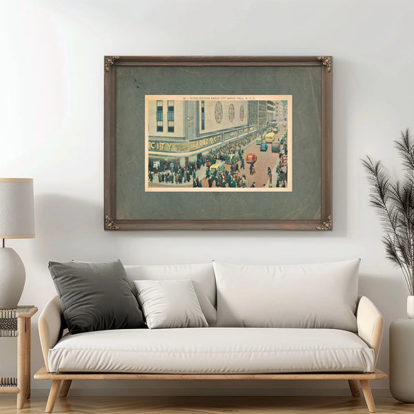The Grand Marquee Radio Citys Luminous Throng — Framed Wall Art Room View | Bella Frye