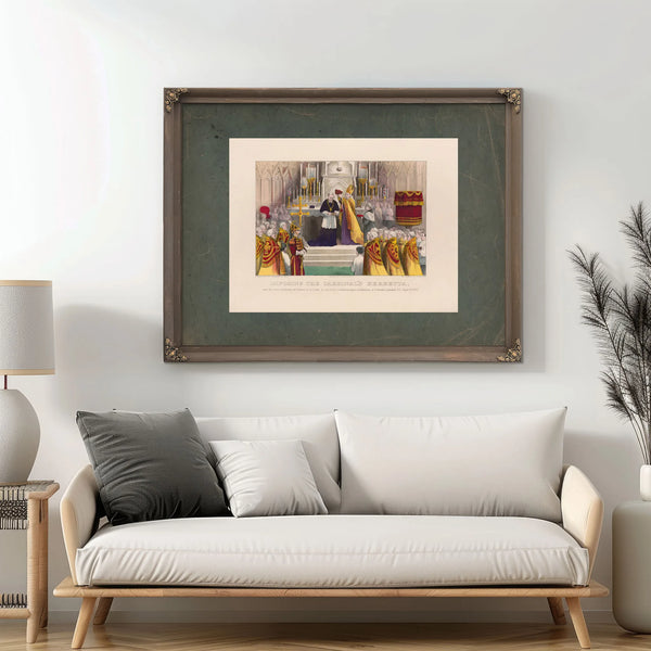 Imposing the Cardinals Berretta Upon His Grace Archbishop Mccloskey of New Y — Framed Wall Art Room View | Bella Frye