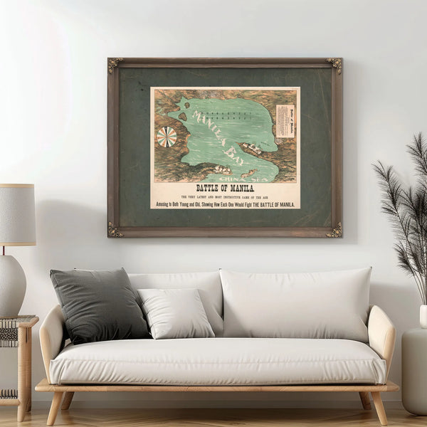 Battle of Manila 19th Century — Framed Wall Art Room View | Bella Frye