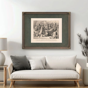 Give Me Liberty or Give Me Death! Patrick Henry Delivering His Great Speech on — Framed Wall Art Room View | Bella Frye