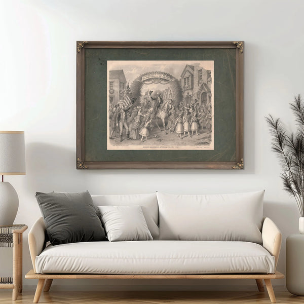George Washington Entering Trenton 1789 197 — Framed Wall Art Room View | Bella Frye