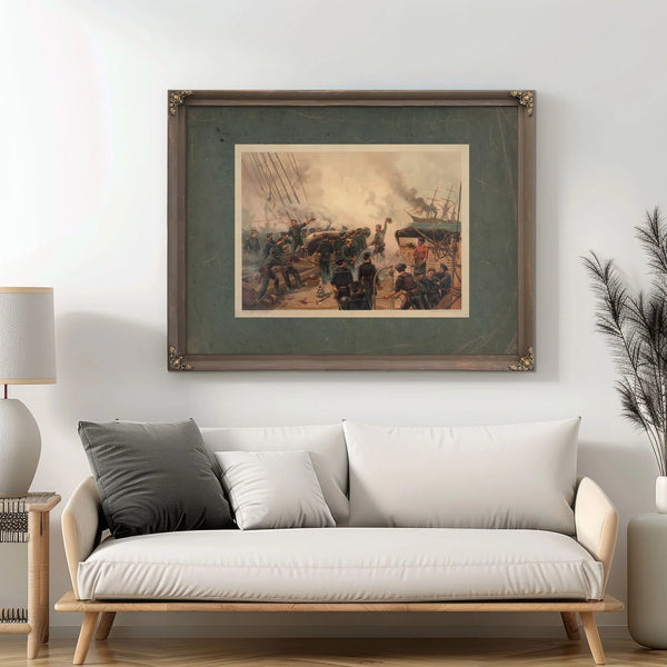 Kearsarce and Alabama 1887 — Framed Wall Art Room View | Bella Frye
