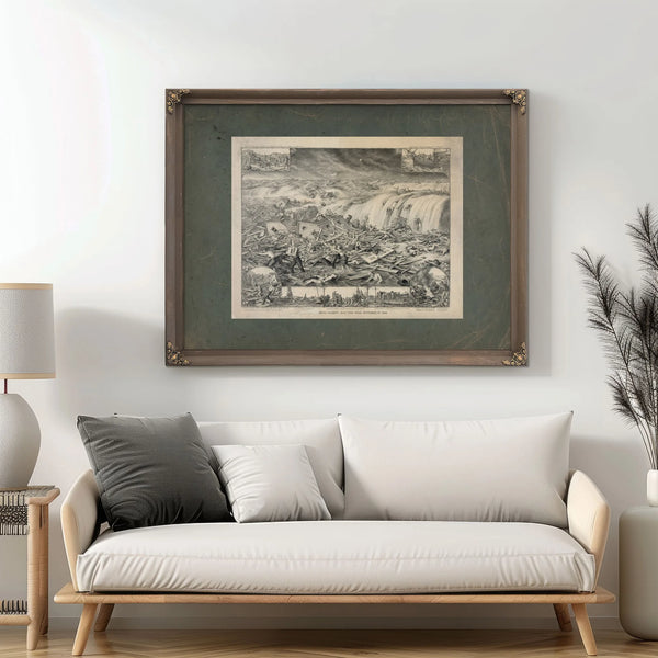 Galvestons Awful Calamity Gulf Tidal Wave September 8th 19 19 — Framed Wall Art Room View | Bella Frye