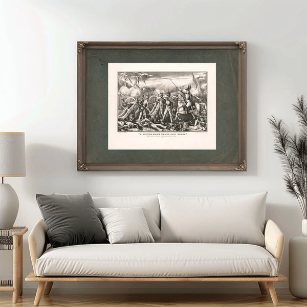 A Little More Grape Capt Bragg General Taylor at the Battle of Buena Vista Feb — Framed Wall Art Room View | Bella Frye