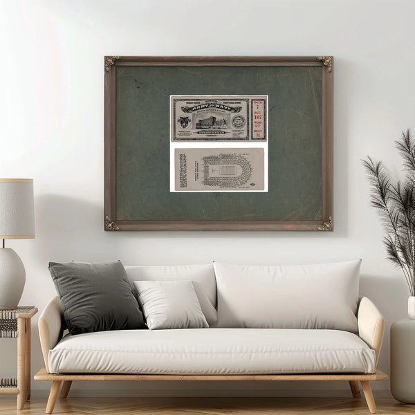 Ticket to the 1926 Army Navy Game 2 6438a1 2_1 — Framed Wall Art Room View | Bella Frye