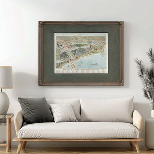 Birds Eye View of the Worlds Columbian Exposition Chicago 1893 1893 — Framed Wall Art Room View | Bella Frye