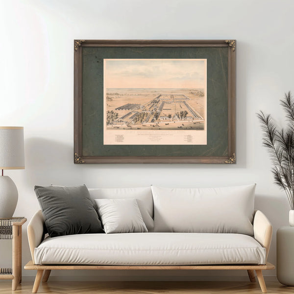 Camp Douglas Chicago Ill 1864 1864 — Framed Wall Art Room View | Bella Frye