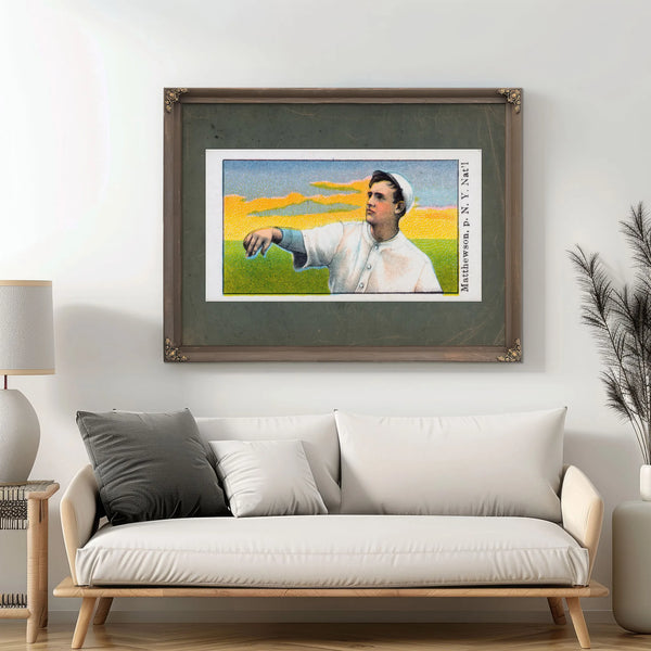 E92 Dockman and Sons Christy Mathewson — Framed Wall Art Room View | Bella Frye