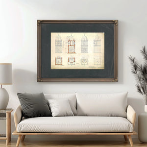 The Keepers Blueprint Fort Carroll Light Station Technical Drawings — Framed Wall Art Room View | Bella Frye