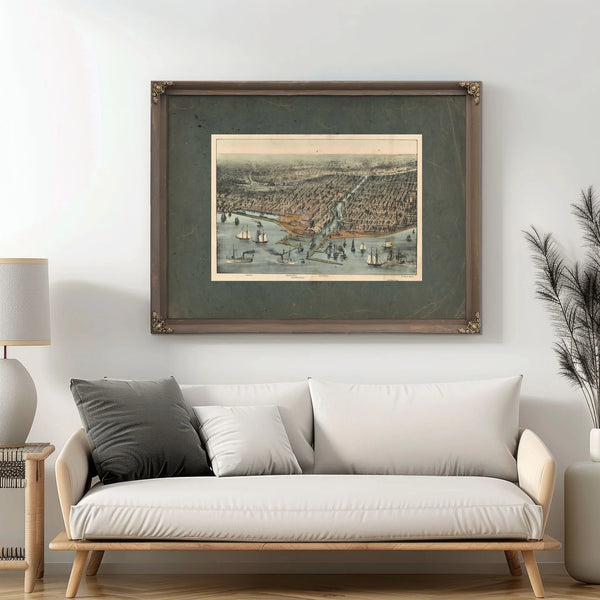 Chicago as it Was — Framed Wall Art Room View | Bella Frye