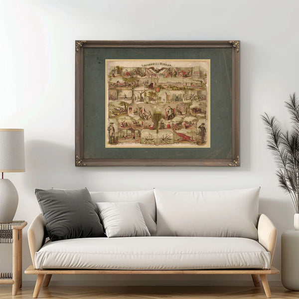 Centennial Mirror 19th Century — Framed Wall Art Room View | Bella Frye