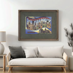 Indiana Indianapolis — Framed Wall Art Room View | Bella Frye