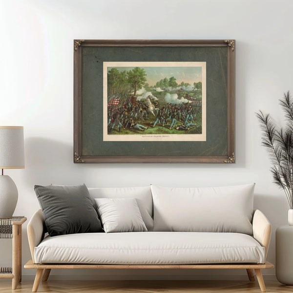 Battle of Wilsons Creekaug 1 1861union Gen Lyon Conf Gen Mcculloch 1893 — Framed Wall Art Room View | Bella Frye