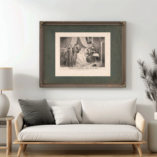 Death of Death of Harrison April 4 1841 1841 — Framed Wall Art Room View | Bella Frye