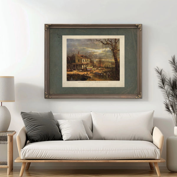 American Scenery the Inn on the Roadside 1872 — Framed Wall Art Room View | Bella Frye