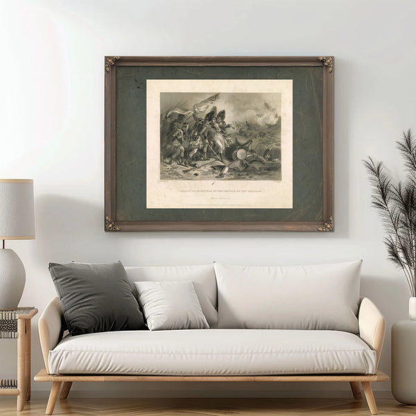 Death of Pakenham at the Battle of New Orleans 186 — Framed Wall Art Room View | Bella Frye
