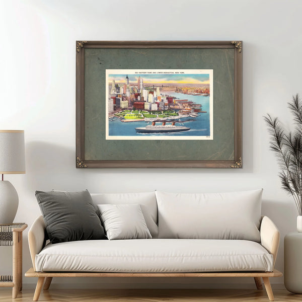 Harbor of Ambition Lower Manhattans Gilded Gateway — Framed Wall Art Room View | Bella Frye