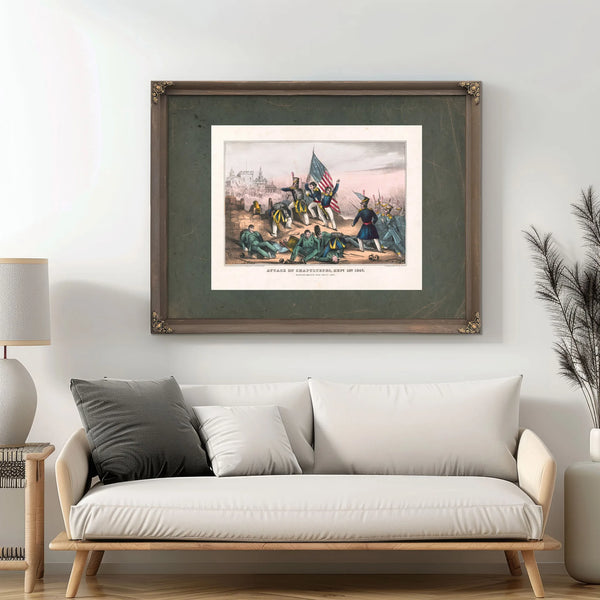 Attack on Chapultepec Sept 13th 1847mexicans Routed With Great Loss 1847 — Framed Wall Art Room View | Bella Frye
