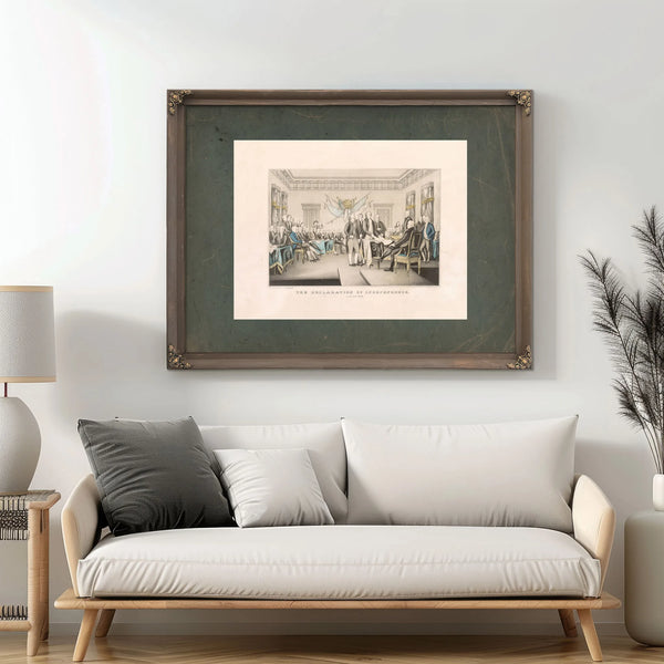 Declaration of Independence July 4th 1776 1835 1856 — Framed Wall Art Room View | Bella Frye